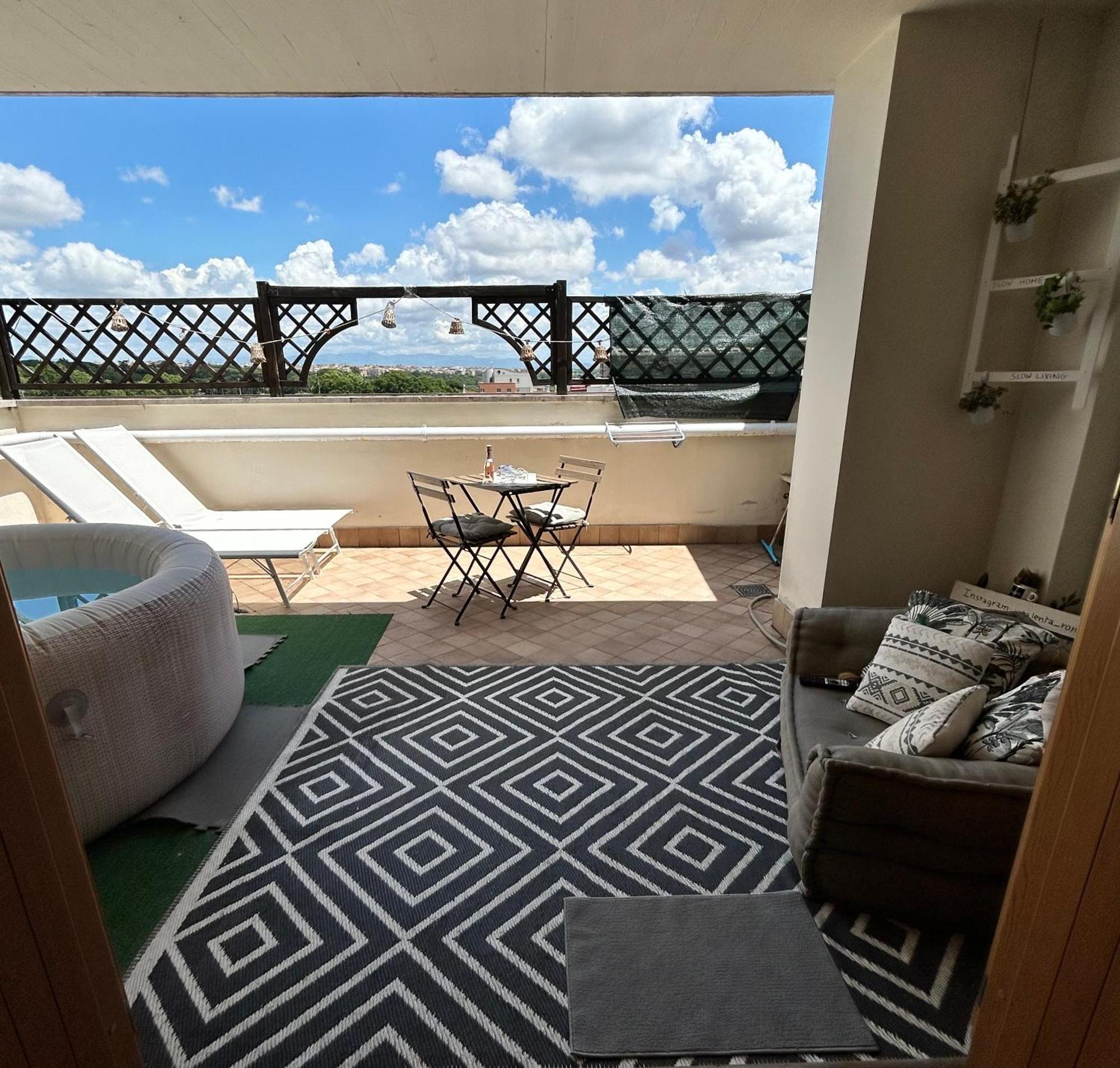 Vita Lenta Terrazza Roma Garbatella Bagian luar foto