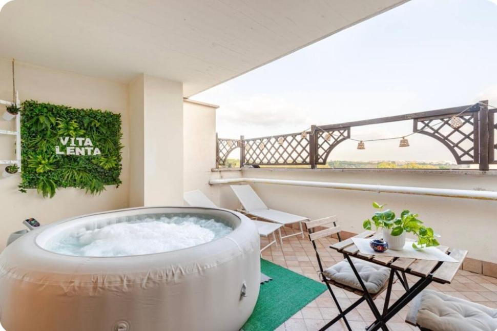 Vita Lenta Terrazza Roma Garbatella Bagian luar foto